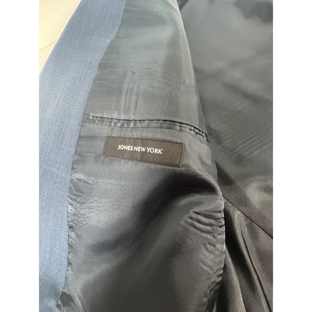 Jones New York Mens Navy Blue Wool Suit Jacket Pants Set - Picture 7 of 16